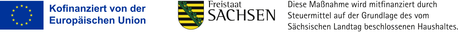 Kofinanziert von der Europäischen Union. Diese Maßnahme wird mitfinanziert durch Steuermittel auf der Grundlage des vom Sächsischen Landtag beschlossenen Haushalts.